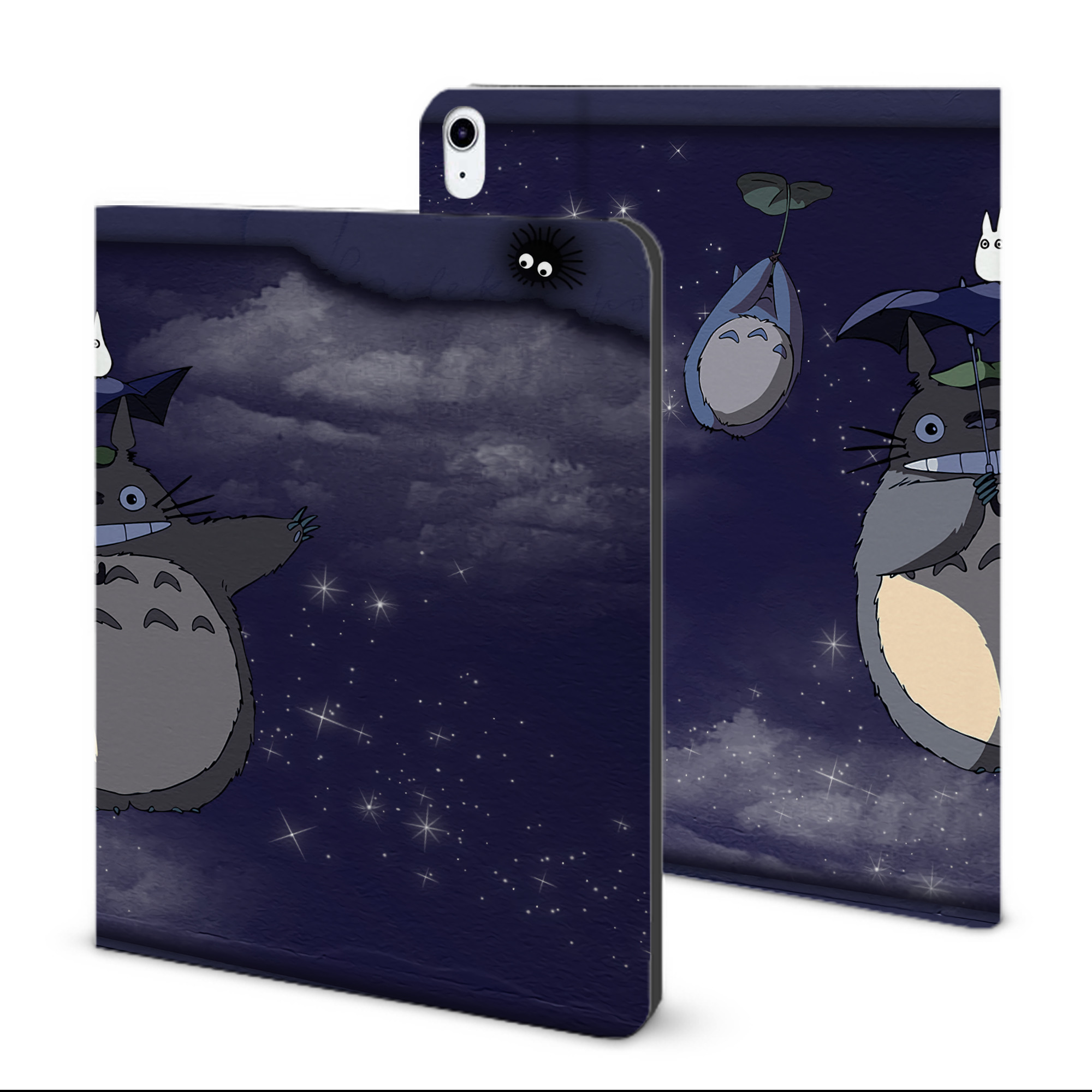 （画像用） となりのトトロ 草壁メイ 草壁サツキ My Neighbor Totoro Satsuki Kusakabe Mei Kusakabe IPad ケース ブック型 PUレザー TPU 耐衝撃 軽量 薄型 ペン収納なし 全面保護 IPad 各モデル対応